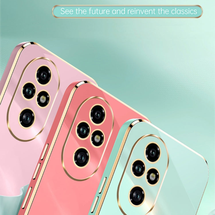 For Honor 200 Pro XINLI Straight 6D Plating Gold Edge TPU Phone Case(White) by XINLI