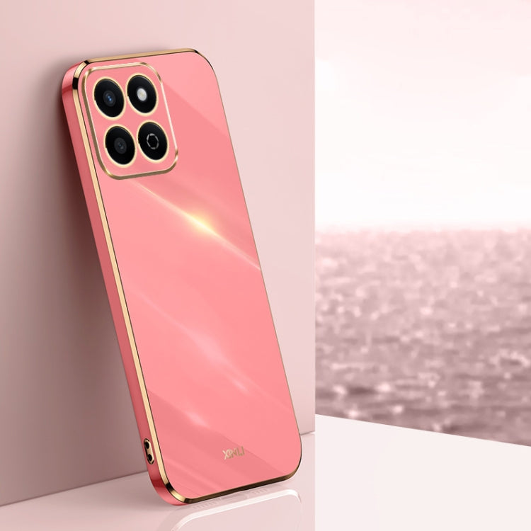 For Honor Play 60 Plus XINLI Straight 6D Plating Gold Edge TPU Phone Case(Hawthorn Red) by XINLI