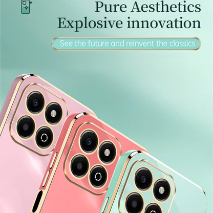 For Honor X6b XINLI Straight 6D Plating Gold Edge TPU Phone Case(Pink) by XINLI