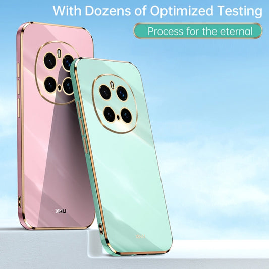 For Honor Magic7 Pro XINLI Straight 6D Plating Gold Edge TPU Phone Case(Mint Green) by XINLI