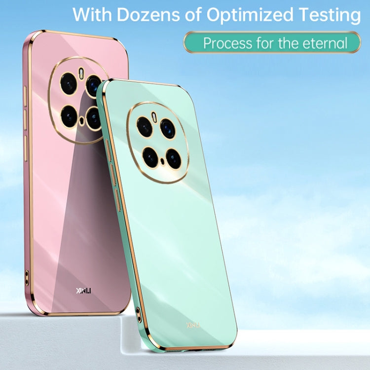 For Honor Magic7 Pro XINLI Straight 6D Plating Gold Edge TPU Phone Case(Pink) by XINLI