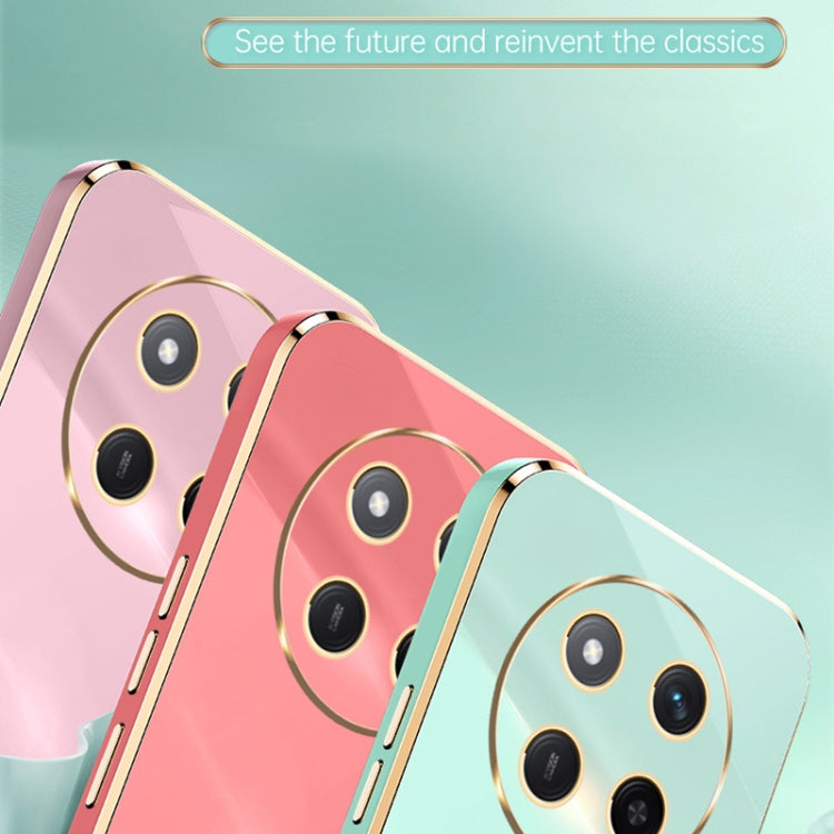 For Honor X60 Pro XINLI Straight 6D Plating Gold Edge TPU Phone Case(Pink) by XINLI