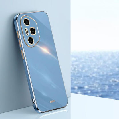 For Honor 300 Pro XINLI Straight 6D Plating Gold Edge TPU Phone Case(Celestial Blue) by XINLI