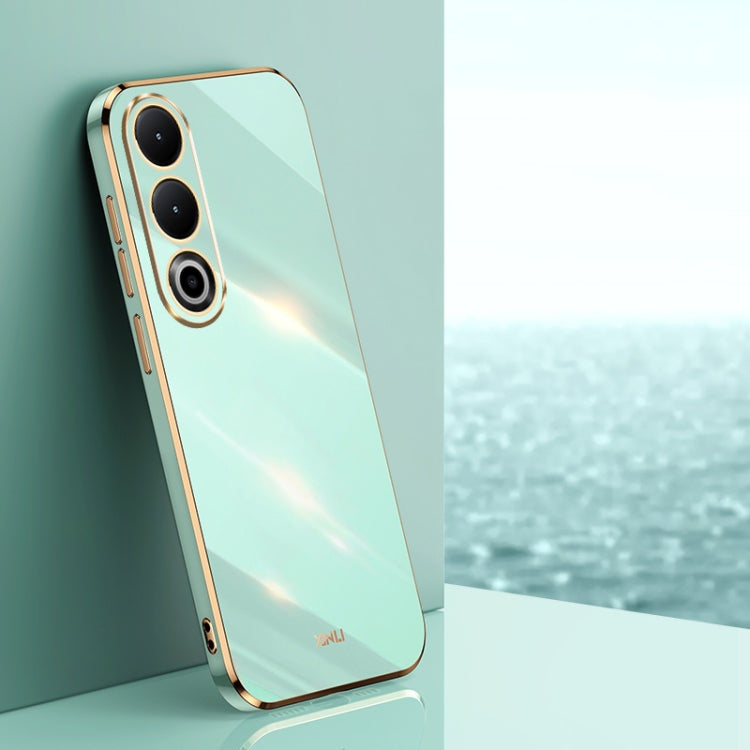 For OnePlus Ace 3V XINLI Straight 6D Plating Gold Edge TPU Phone Case(Mint Green) by XINLI