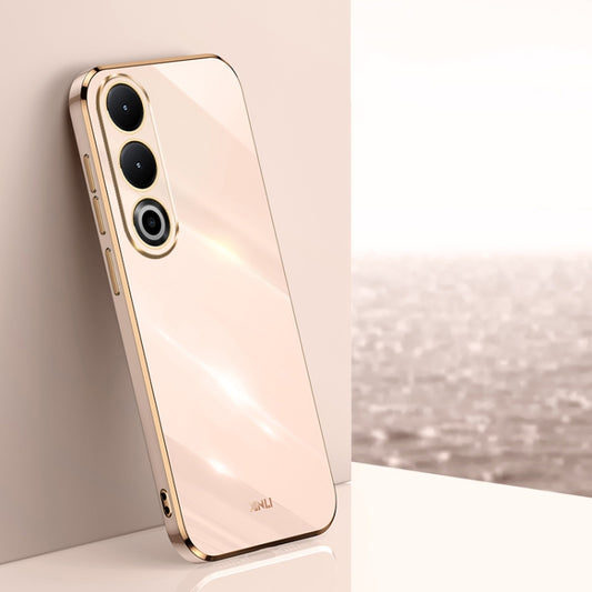 For OnePlus Ace 3V XINLI Straight 6D Plating Gold Edge TPU Phone Case(Pink) by XINLI