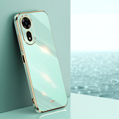 For Huawei Nova 12 SE XINLI Straight 6D Plating Gold Edge TPU Phone Case(Mint Green) by XINLI