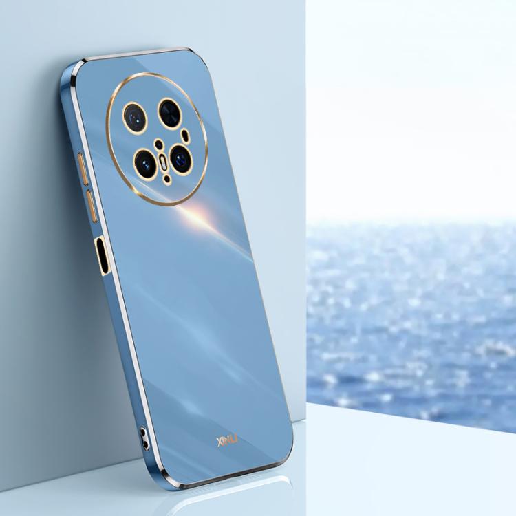 For Huawei Mate 70 Pro / 70 Pro+ XINLI Straight 6D Plating Gold Edge TPU Phone Case(Celestial Blue) by XINLI