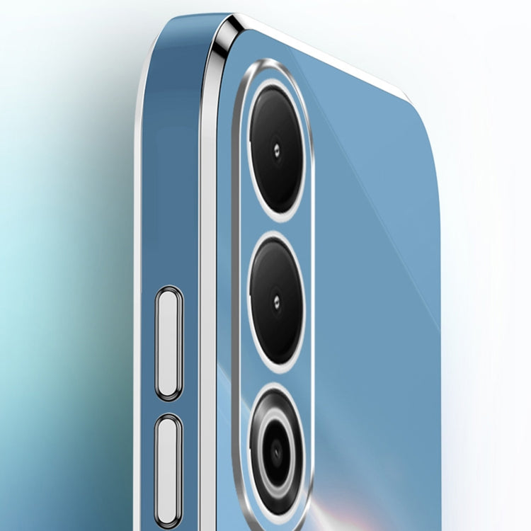 For OnePlus Ace 3V XINLI Straight Edge 6D Electroplate TPU Phone Case with Ring Holder(White) by XINLI