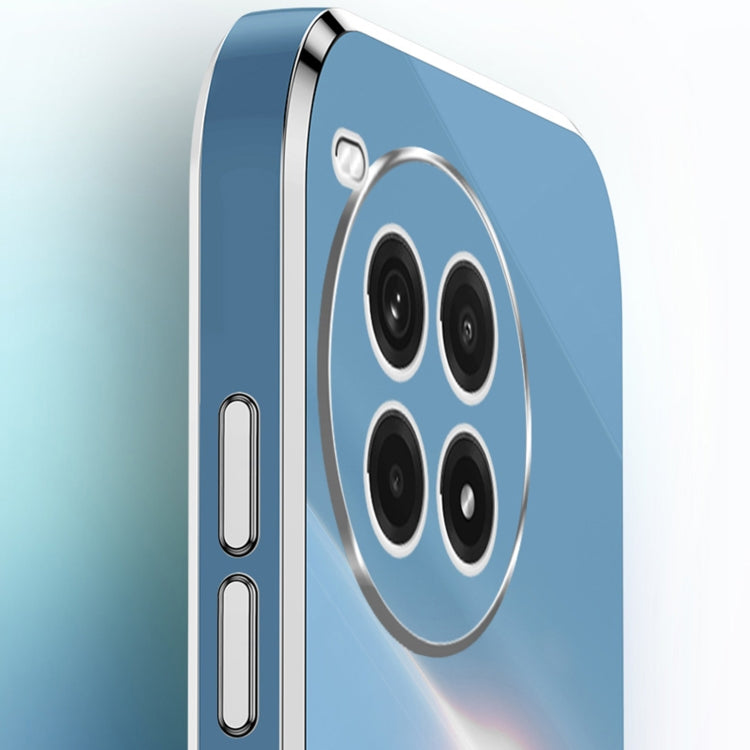 For OnePlus Ace 3 Pro XINLI Straight Edge 6D Electroplate TPU Phone Case with Ring Holder(White) by XINLI