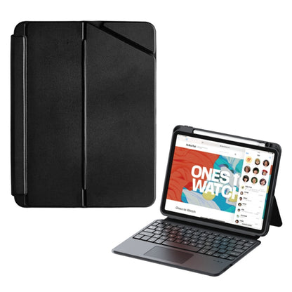 For iPad 10.2 ZGA K01 Wireless Bluetooth Magnetic Keyboard Tablet Leather Case(Black) by ZGA