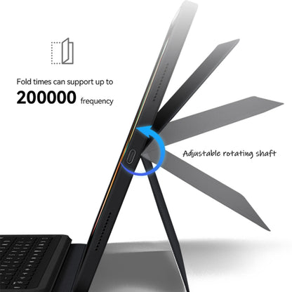 For iPad Pro 12.9 ZGA K01 Wireless Bluetooth Magnetic Keyboard Tablet Leather Case(Black) by ZGA