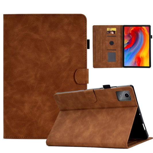 For Lenovo Tab M11 / Xiaoxin Pad 11 2024 Smile Embossed Smart Leather Tablet Case(Brown) by bashfashion