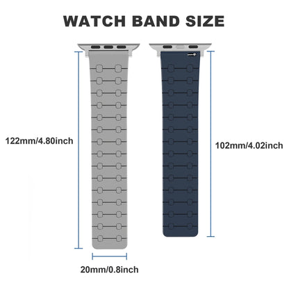 For Apple Watch Ultra 2 49mm Two Color Loop Magnetic Silicone Watch Band(Khaki+Light Green) by bashfashion