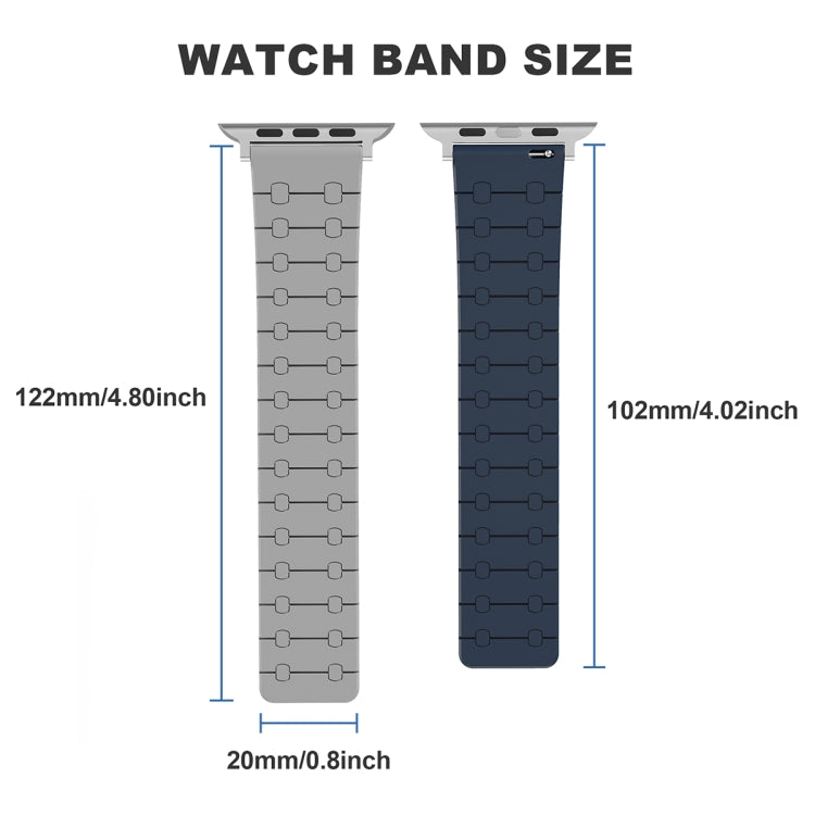 For Apple Watch Ultra 2 49mm Two Color Loop Magnetic Silicone Watch Band(Peach+Light Pink) by bashfashion