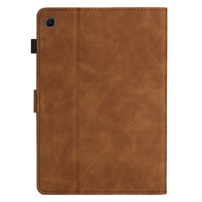 For Samsung Galaxy Tab A7 Lite 8.7 T220/T225 Coconut Tree Embossed Leather Tablet Case(Brown) by bashfashion