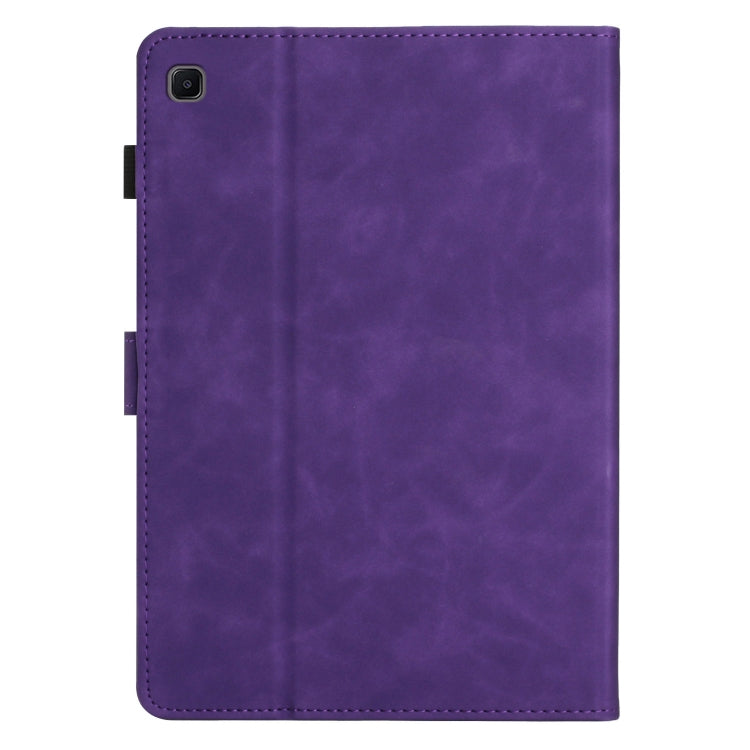 For Samsung Galaxy Tab A7 Lite 8.7 T220/T225 Coconut Tree Embossed Leather Tablet Case(Purple) by bashfashion