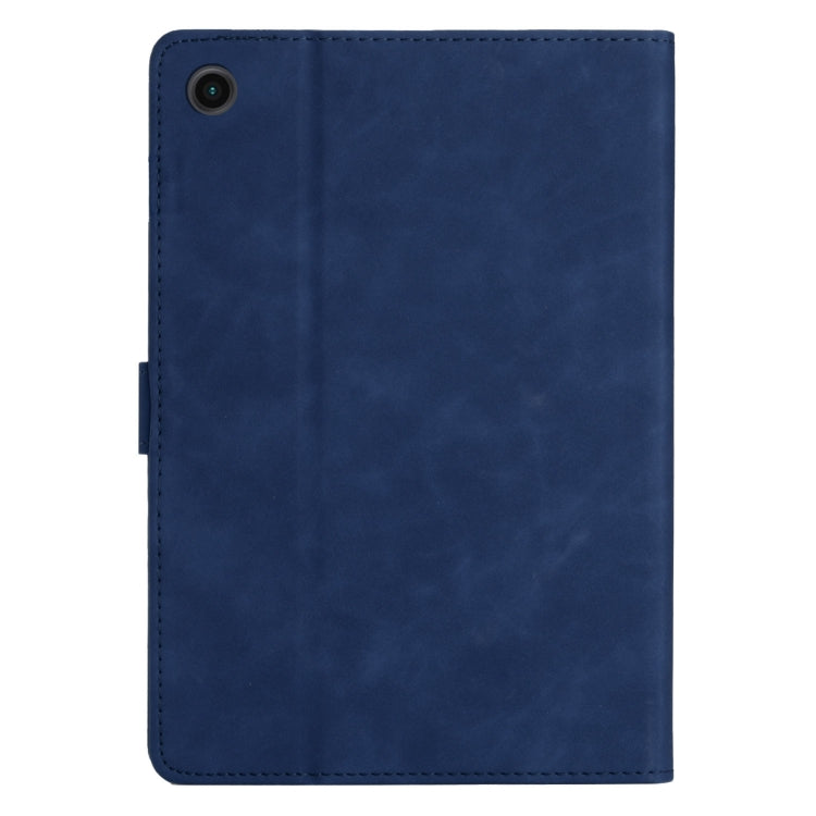 For Samsung Galaxy Tab A11 / A9 X110/X115 Coconut Tree Embossed Leather Tablet Case(Blue) by bashfashion