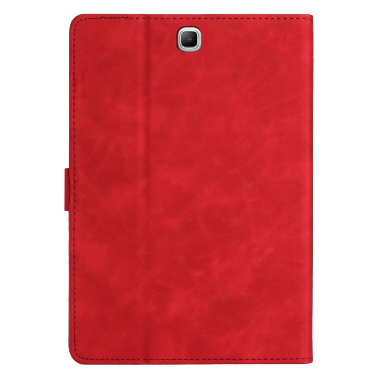 For Samsung Galaxy Tab A 9.7 T550/T555C Coconut Tree Embossed Smart Leather Tablet Case(Red) by bashfashion