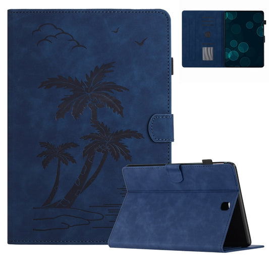 For Samsung Galaxy Tab A 9.7 T550/T555C Coconut Tree Embossed Smart Leather Tablet Case(Blue) by bashfashion