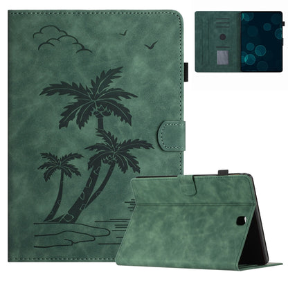For Samsung Galaxy Tab A 9.7 T550/T555C Coconut Tree Embossed Smart Leather Tablet Case(Green) by bashfashion