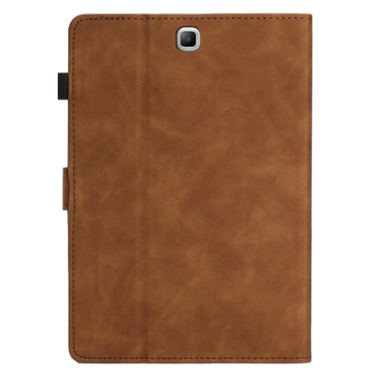 For Samsung Galaxy Tab A 9.7 T550/T555C Coconut Tree Embossed Smart Leather Tablet Case(Brown) by bashfashion