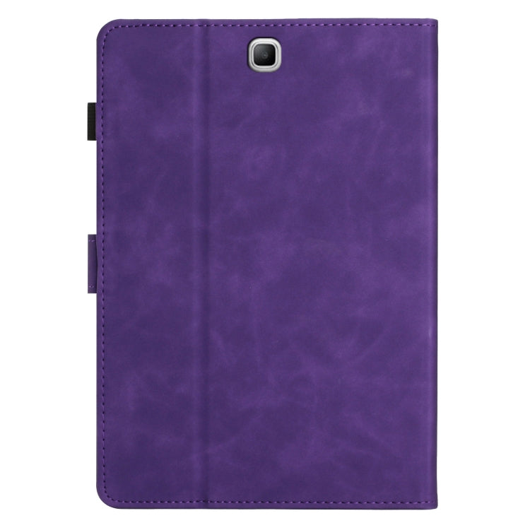 For Samsung Galaxy Tab A 9.7 T550/T555C Coconut Tree Embossed Smart Leather Tablet Case(Purple) by bashfashion
