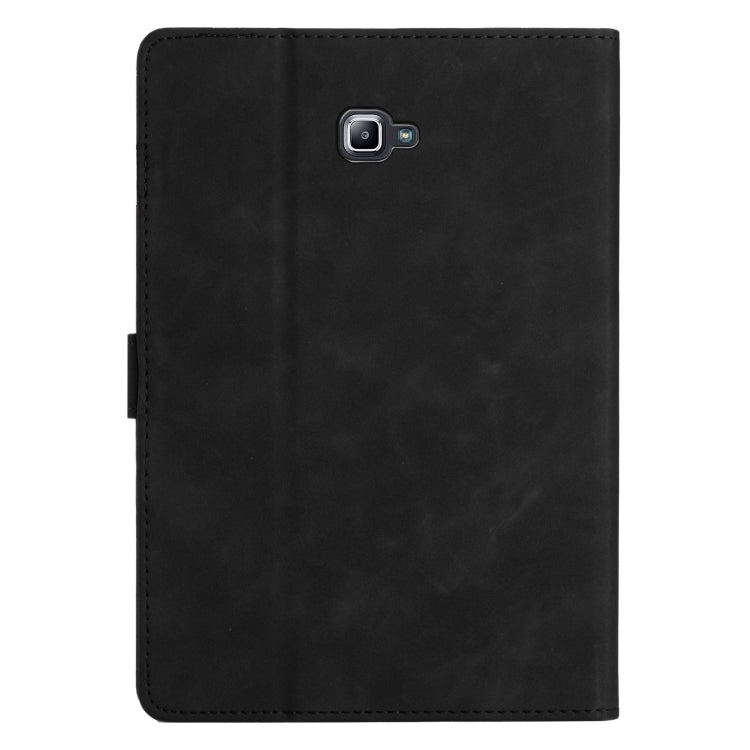For Samsung Galaxy Tab A 10.1 T580/T585 Coconut Tree Embossed Smart Leather Tablet Case(Black) by bashfashion