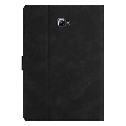 For Samsung Galaxy Tab A 10.1 T580/T585 Coconut Tree Embossed Smart Leather Tablet Case(Black) by bashfashion
