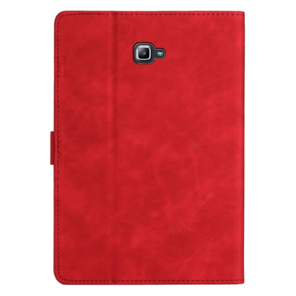For Samsung Galaxy Tab A 10.1 T580/T585 Coconut Tree Embossed Smart Leather Tablet Case(Red) by bashfashion
