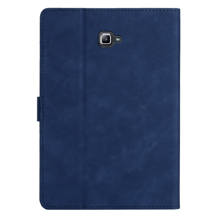For Samsung Galaxy Tab A 10.1 T580/T585 Coconut Tree Embossed Smart Leather Tablet Case(Blue) by bashfashion