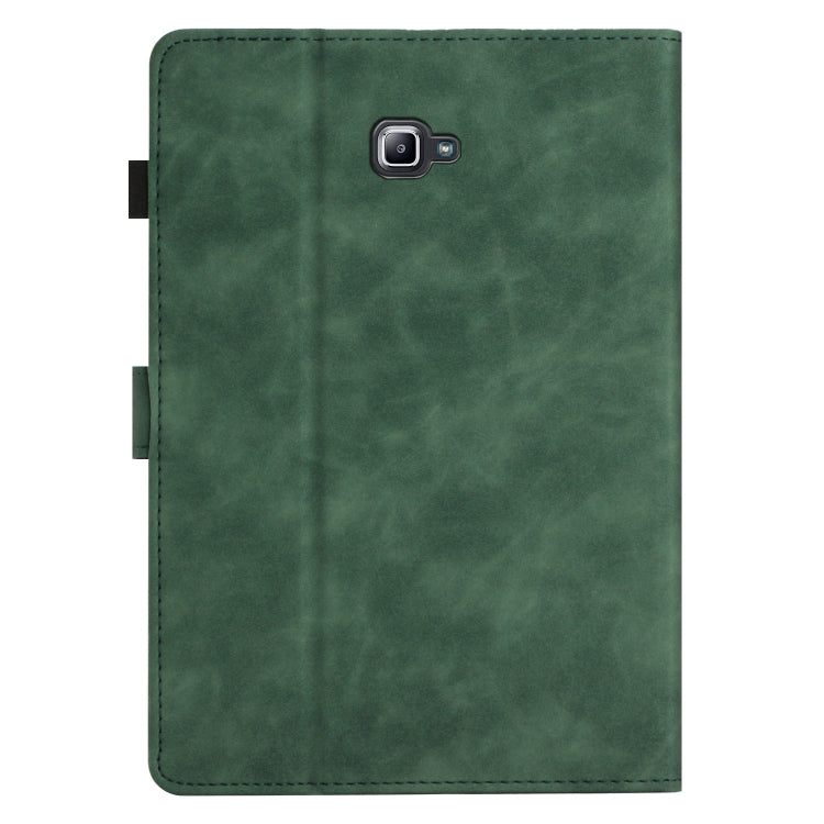 For Samsung Galaxy Tab A 10.1 T580/T585 Coconut Tree Embossed Smart Leather Tablet Case(Green) by bashfashion