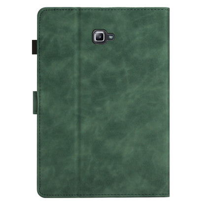 For Samsung Galaxy Tab A 10.1 T580/T585 Coconut Tree Embossed Smart Leather Tablet Case(Green) by bashfashion