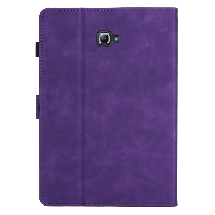For Samsung Galaxy Tab A 10.1 T580/T585 Coconut Tree Embossed Smart Leather Tablet Case(Purple) by bashfashion