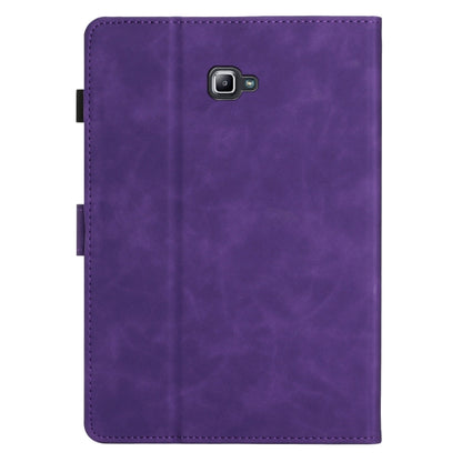 For Samsung Galaxy Tab A 10.1 T580/T585 Coconut Tree Embossed Smart Leather Tablet Case(Purple) by bashfashion