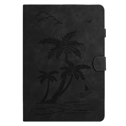 For Samsung Galaxy Tab S5e T720/T725 Coconut Tree Embossed Smart Leather Tablet Case(Black) by bashfashion