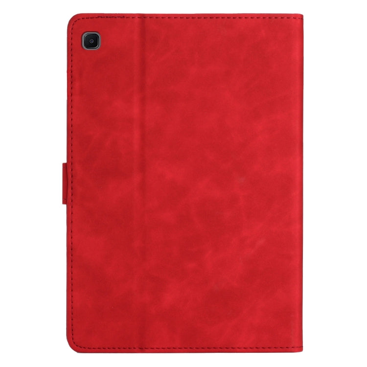 For Samsung Galaxy Tab S5e T720/T725 Coconut Tree Embossed Smart Leather Tablet Case(Red) by bashfashion