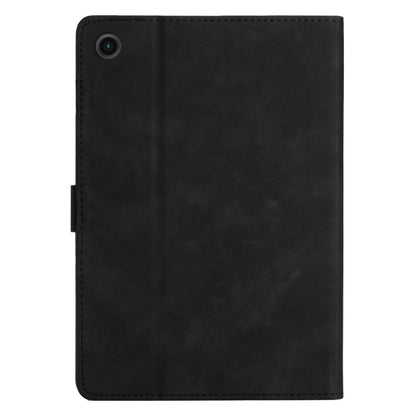 For Samsung Galaxy Tab A11+ / A9+ X210/X216 Coconut Tree Embossed Smart Leather Tablet Case(Black) by bashfashion