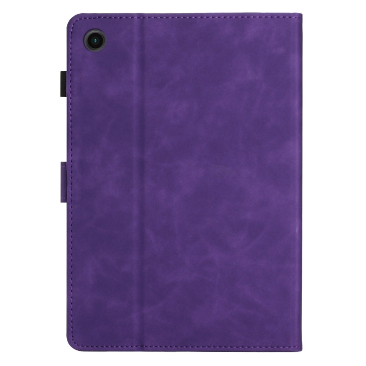For Samsung Galaxy Tab A11+ / A9+ X210/X216 Coconut Tree Embossed Smart Leather Tablet Case(Purple) by bashfashion