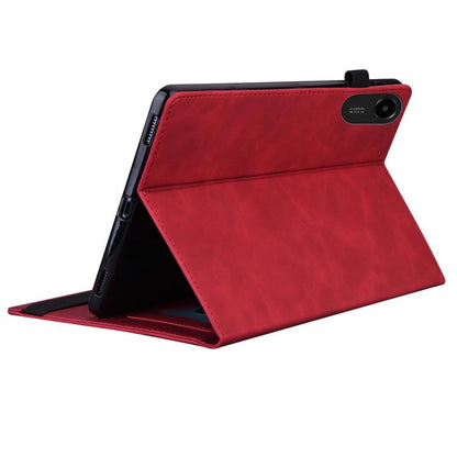 For Xiaomi Redmi Pad 2 Splicing Shockproof Leather Tablet Case(Red) by bashfashion