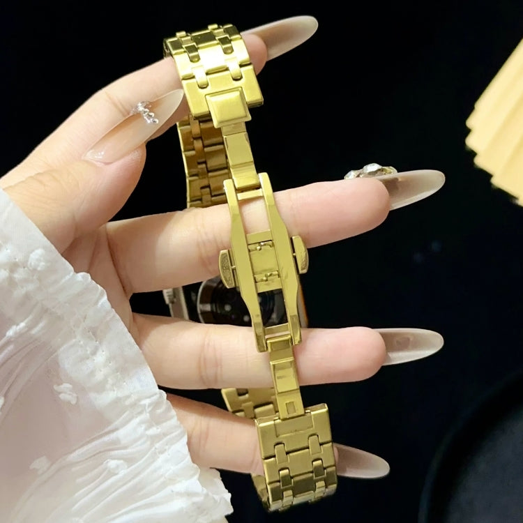 For Apple Watch Ultra 2 49mm Double T Stainless Steel Watch Band(Starlight) by bashfashion