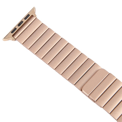 For Apple Watch SE 2023 44mm Bamboo Stainless Steel Magnetic Watch Band(Rose Gold) by bashfashion