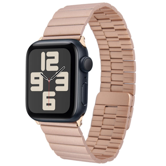 For Apple Watch SE 2023 40mm Bamboo Stainless Steel Magnetic Watch Band(Rose Gold) by bashfashion