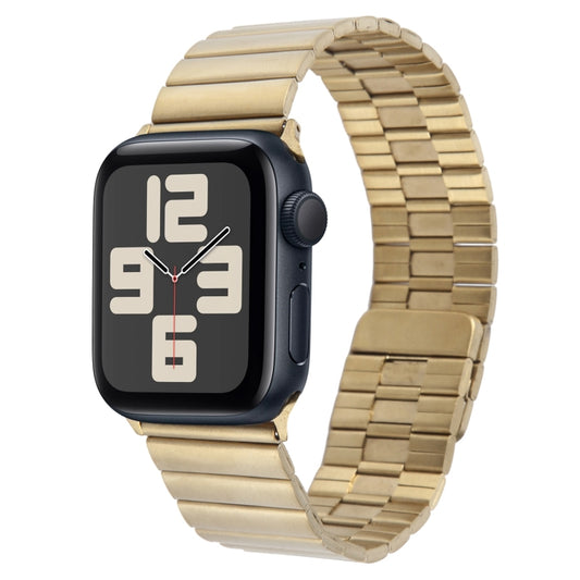 For Apple Watch SE 2023 40mm Bamboo Stainless Steel Magnetic Watch Band(Gold) by bashfashion