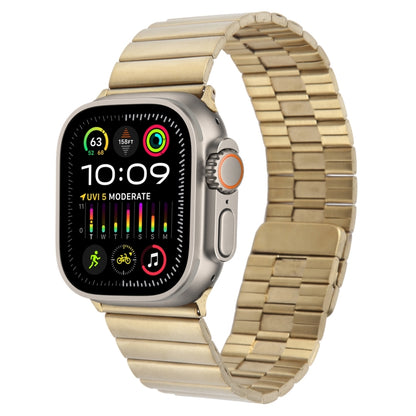 For Apple Watch Ultra 2 49mm Bamboo Stainless Steel Magnetic Watch Band(Gold) by bashfashion