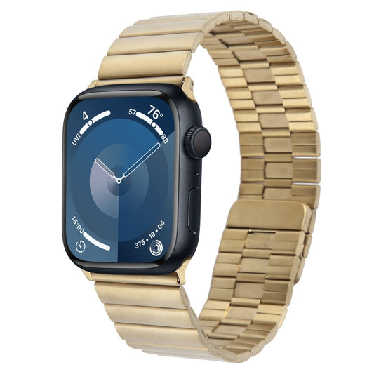 For Apple Watch Series 9 45mm Bamboo Stainless Steel Magnetic Watch Band(Gold) by bashfashion