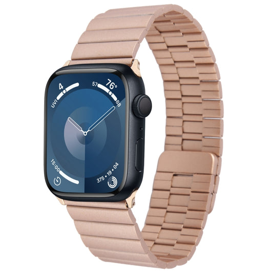 For Apple Watch Series 9 41mm Bamboo Stainless Steel Magnetic Watch Band(Rose Gold) by bashfashion