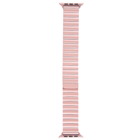 For Apple Watch Series 9 41mm Bamboo Stainless Steel Magnetic Watch Band(Pink) by bashfashion