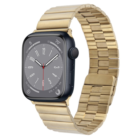 For Apple Watch Series 8 41mm Bamboo Stainless Steel Magnetic Watch Band(Gold) by bashfashion