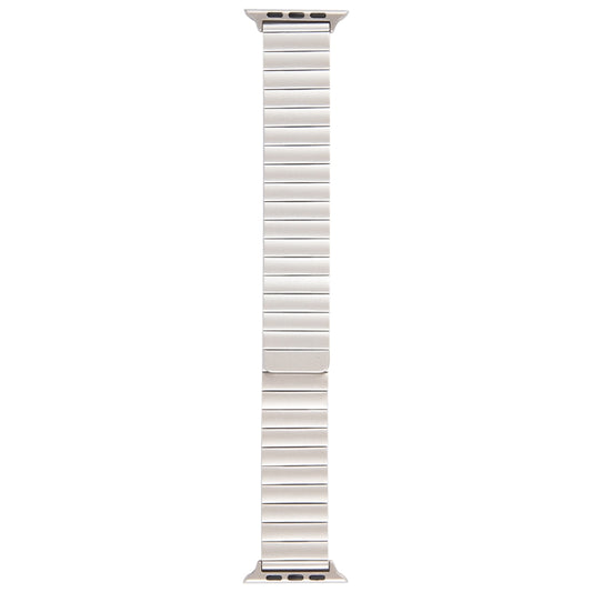 For Apple Watch Series 8 41mm Bamboo Stainless Steel Magnetic Watch Band(Starlight) by bashfashion