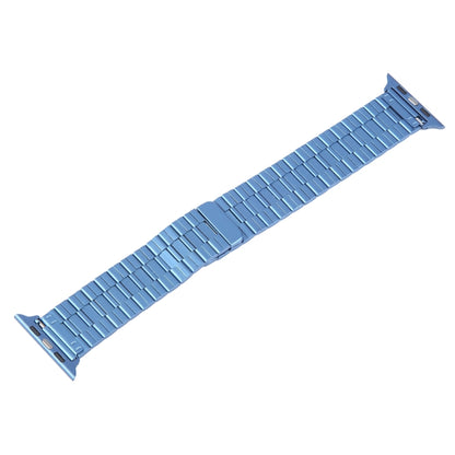For Apple Watch Series 8 45mm Bamboo Stainless Steel Magnetic Watch Band(Blue) by bashfashion